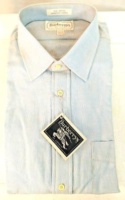 Camisa de vestir Burberry de algodón azul para hombre talla 16 1/2 34 manga larga Foto 1 de 4