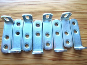 8 x Stuhlwinkel Metall, schwere Ausführung 21 mm breit x 70 mm lang x 4 mm , fei - Bild 1 von 3