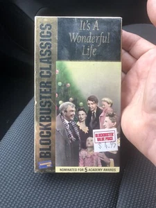 It’s A Wonderful Life vhs sealed with blockbuster video price tag....rare!! - Picture 1 of 6