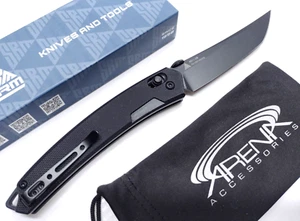 SRM 9211GB Pocket Knife Axis Lock Black Blade Slim Gentleman's G10 EDC - Picture 1 of 5