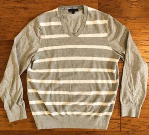 Banana Republic Herren Large Langarm Baumwolle Pullover hellgrau - Bild 1 von 10