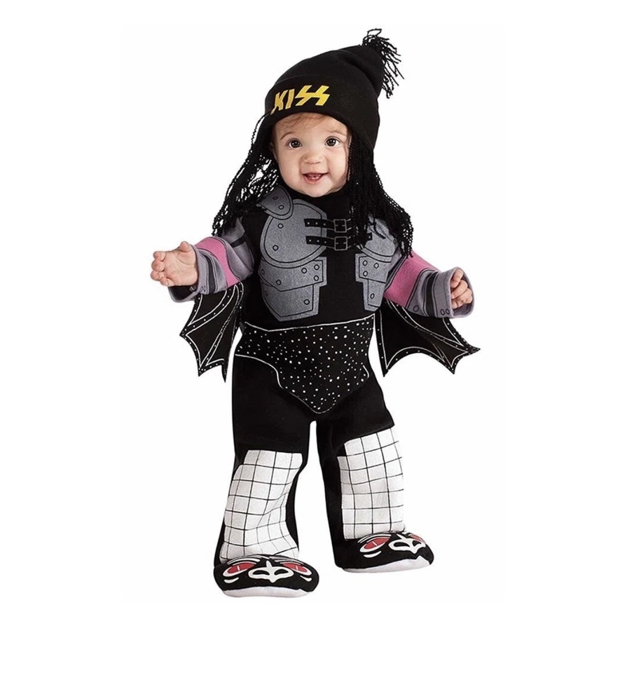 Disfraz Infantil The Demon KISS 70 Estrella de Rock Halloween 0-6 Meses NUEVO Foto 1 de 2