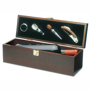 Caja de regalo de madera para guardar una botella de vino y accesorios de vino. ¡Vino no incluido! - Imagen 1 de 3