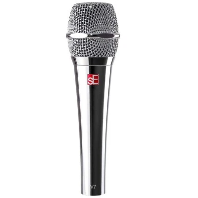 sE Electronics V7 Chrome Handheld Dynamic Supercardioid Vocal Mic Microphone - Image 1 of 4