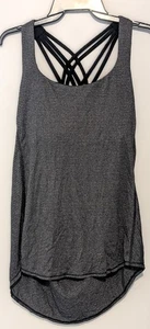 LULULEMON FREE TO BE WILD 2 IN 1 TANK WOMENS 6 GRAY BLACK - Picture 1 of 2