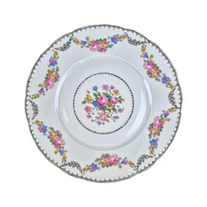 10er Set antike MZ Moritz Zdekauer 11" Teller Tschechoslowakei Gold Floral - Bild 1 von 9