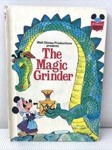 Walt Disney Book Club The Magic Grinder Hardcover Book 1975 1st Ed Mickey Dragon - Picture 1 of 6