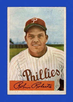 1954 Bowman Set-Break # 95 Robin Roberts VG-VGEX (marked) (crease) *GMCARDS* - Image 1 of 2