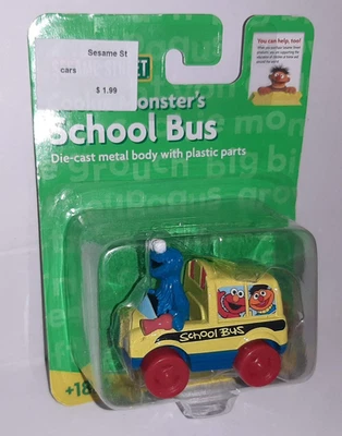 2005 Fisher Price Die-Cast Vehicle Sesame Street Cookie Monster School Bus - Image 1 of 3