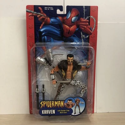 Marvel Spider-Man - Figura de acción Kraven con pistola Spider-Trap Bolo - Toybiz 2003 Foto 1 de 4