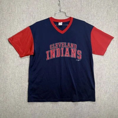 Camiseta deportiva de béisbol vintage 2000 Hank Aaron Originals Cleveland Indians para hombre talla Lg Foto 1 de 4