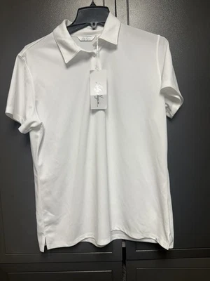 LADY HAGEN Golf Shirt XL Womens White Pique Polo Short Sleeve NWT - Image 1 of 4