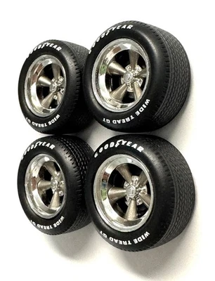 Torque Thrust Wheels & Goodyear EXTRA Wide Tread GT Tires 1/18 Ertl Auto World - Image 1 of 4