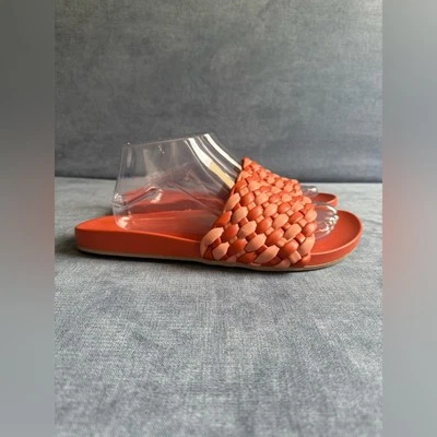 Universal Threads Red Woven Slip On Slides Womens SZ 10 New Casual Summer Comfy - Image 1 of 4