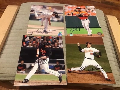 Lote De 4 Baltimore Orioles Koji Uehara Autografiados 8" X 10" Fotografía Huff MLB Foto 1 de 4
