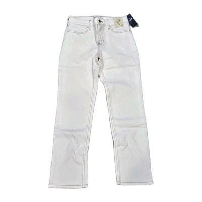 Nuevos Jeans Abercrombie Niños Niña Marfil Blanco Alto Tiro Pierna Recta 13 14 Foto 1 de 4
