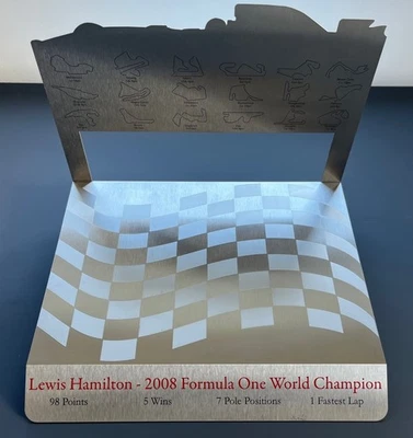 LEWIS HAMILTON MCLAREN MP4/23 2008 WORLD CHAMPION GPL LTD ED DISPLAY STAND - Image 1 of 4