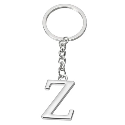 Брелок с инициалом буква, буква Z брелок подвеска кольцо для ключей серебро - Изображение 1 из 4
