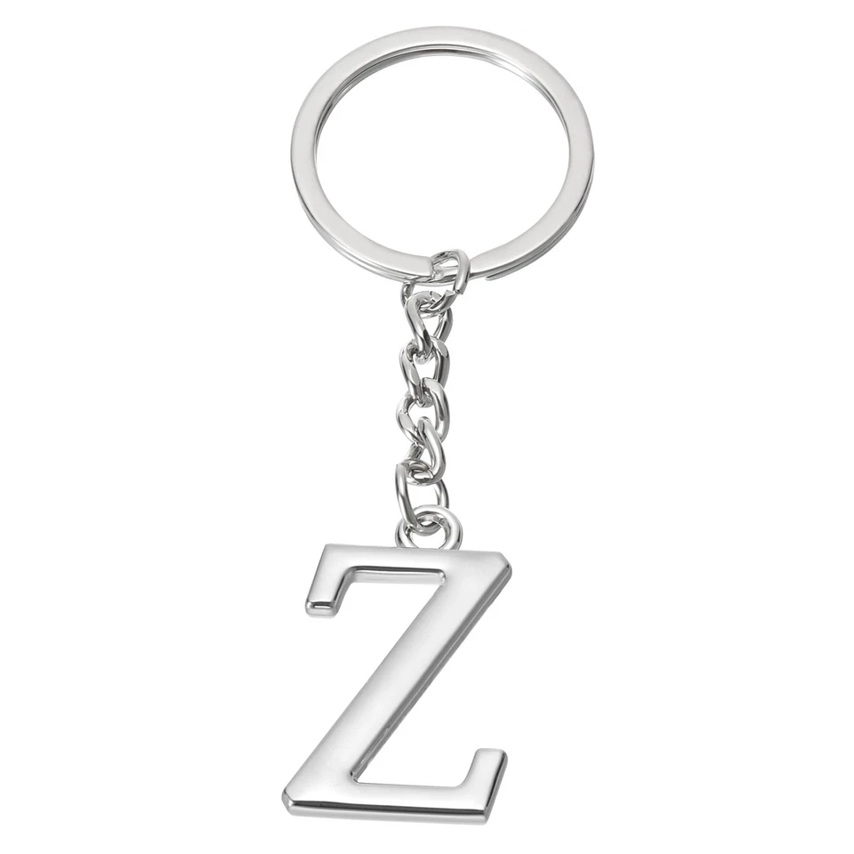 Chaveiro com letra inicial, letra Z pingente chaveiro prata - Imagem 1 de 4