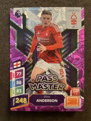 Panini Adrenalyn XL PLUS Forest Elliot Anderson Pass Master Purple Parallel 295 - Image 1 of 2