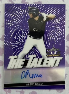 Leaf Valiant Drew Romo The Talent Purple Auto 2020/25 Colorado Rockies #TT-DR1 - Imagen 1 de 2