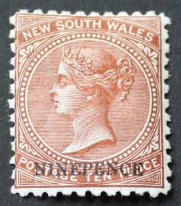 Nuovo Galles del Sud 1897 Nine Pence opt p11 SG 236dc come nuovo - Foto 1 di 1