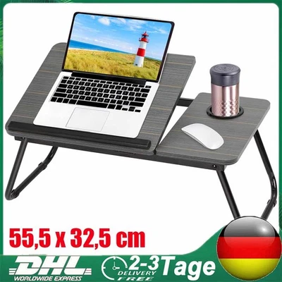 Faltbar Laptoptisch Laptop Ständer Notebooktisch Betttisch Mausablage PC Tablet - Bild 1 von 4