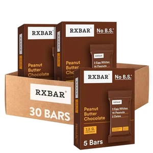 RXBAR Protein Bars, 12g Protein, Gluten Free Snacks, Peanut Butter 30 Count - Picture 1 of 8