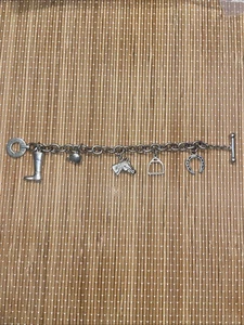 Distel & Biene Equestrian Charm Bracelet, , Silver 925 , 8 Inches , 48 G - Picture 1 of 8