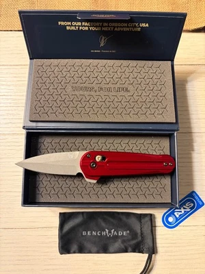 Cuchillo Lowden hecho en banco - Aluminio rojo Phoenix - 491GY-01 Foto 1 de 4