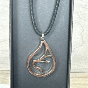 Keep Pursuing TEAR OF A FOX Pendant Necklace On Adjustable Cord Fashion Jewelry - Picture 1 of 7
