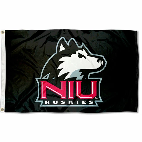 NIU Huskies Black Flag 3x5 Large Banner Cover