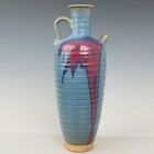 14.9" China Old Song Dynasty Porcelain Jun Kiln Blue Fambe Spiral Pattern Teapot