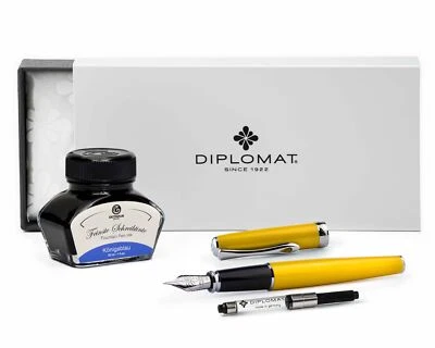 Füllhalter Diplomat Excellence A2 Gelb mit Schreibtinte, Stärke M - Bild 1 von 4