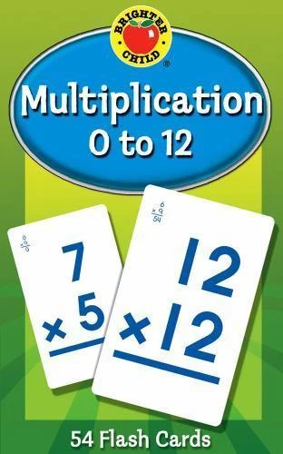 Multiplication 0 to 12 by Brighter Child (2006, Cards,Flash Cards)