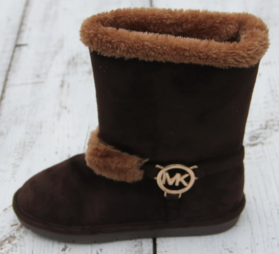 Botas MICHAEL KORS Niñas Niños Pequeños Talla 1 Marrón Piel Logo Foto 1 de 4