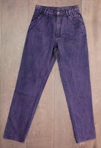 Vintage Damen 90er lila Säure Wash Roper Jeans Gr. 32 1990er hochtailliert barfuß - Bild 1 von 11