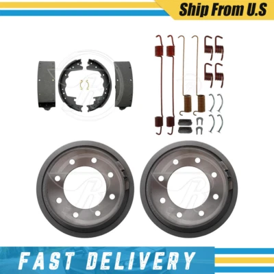 Se adapta a Dodge Ram 3500 2000 2001 tambores traseros zapatas de freno y herrajes kit de resorte Foto 1 de 4