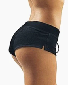 NEW 2 PCS CRISP CHEEKY FROTTEE SHORTS HOTPANT 32 34 black + pink *681247 - Picture 1 of 6