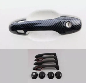 For Toyota Highlander 2014-19 Carbon Fiber Exterior Side Smart Door Handle Trim - Picture 1 of 4