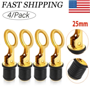 4Pcs Boat Plugs Snap Handle Drain Plug for 25mm/1" Diameter Marine Boat Drain - Picture 1 of 13
