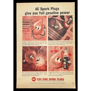 AC Spark Plugs Vintage Print Ad 60s General Motors GM Gasoline Power - Picture 1 of 6