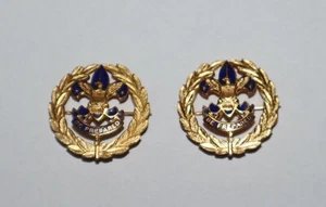 "Prepárate" de los Boy Scouts años 1950/60 ~ Lote de dos ~ 1" de diámetro ~ Tono dorado y azul - Imagen 1 de 5