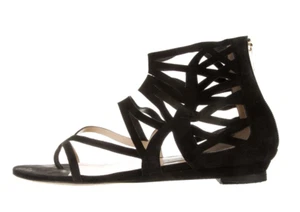 JIMMY CHOO AUTH $999 Women's Black Suede Gladiator Sandals Size 36 - Picture 1 of 9