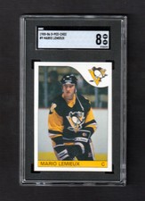 1985-86 OPC O-PEE-CHEE #9 Mario Lemieux Rookie RC SGC 8 NM-MT Should be a 9