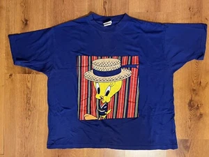 Vintage T-Shirt Looney Toons Tweety Bird Single Stitch Kurzarm L - Bild 1 von 12