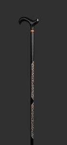 Eleganter handgeschnitzter Gehstock - einzigartiger und stilvoller Gehstock aus Holz Geschenk - Bild 1 von 4