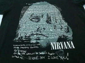 Vintage Late 1990s Rare Nirvana Kurt Cobain Letter T Shirt XL Grunge Bootleg - Picture 1 of 7