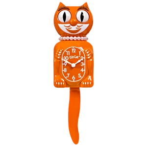 Festival Orange Delight Lady Kit-Cat Klock (15.5″ high) Clock - Picture 1 of 1