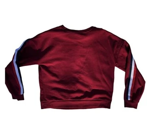 Sudadera Vintage PONY Roja Blanca Azul Rayas en Manga Hechizo Logotipo - Imagen 1 de 5